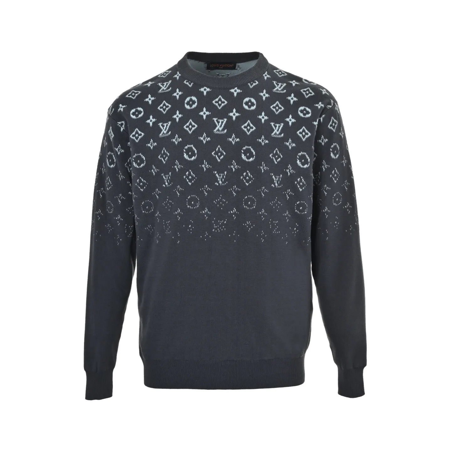 Louis Vuitton/Louis Vuitton gradient old flower jacquard crew neck sweater